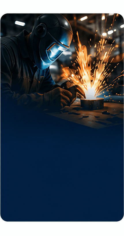 Manufacturing worker welding