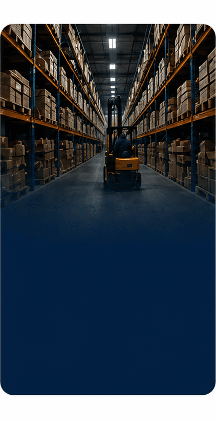 Warehouse forklift operator